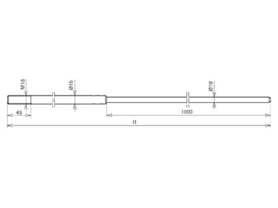 Dimensional drawing 2 DEHN 103 231 Interception rod
