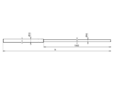 Dimensional drawing 1 Dehn 103 240 Interception rod chamfered
