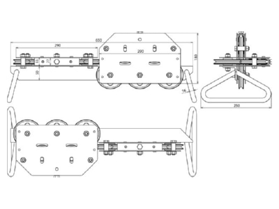 Dimensional drawing 1 Dehn 597 005 Wire dresser device
