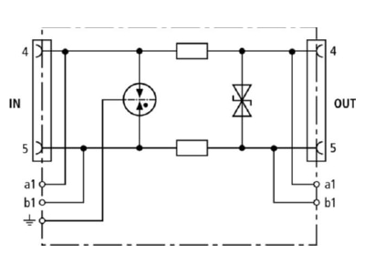 Circuit diagram 1 Dehn BVT TC 1 Lightning arrester for signal systems
