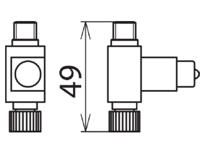 Dimensional drawing 2 Dehn DGA GF TV Surge protection for signal systems
