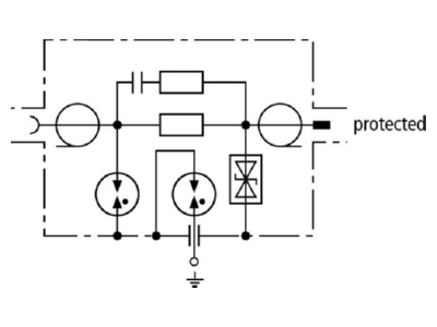 Circuit diagram 2 DEHN UGKF BNC Surge protection for signal systems
