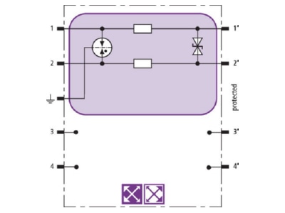 Schaltbild 2 Dehn BXT ML2 BD 180 Kombi Ableiter Modul Blitzductor XT