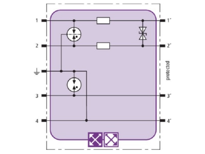 Schaltbild 1 Dehn BXT ML2 BD S 24 Kombi Ableiter Modul Blitzductor XT