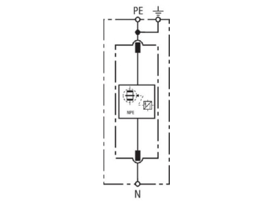 Circuit diagram 1 Dehn DGP M 255 Lightning arrest for power supply 100kA
