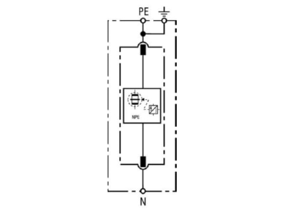 Circuit diagram 2 Dehn DGP M 255 Lightning arrest for power supply 100kA
