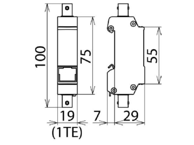 Mazeichnung 3 DEHN DGA BNC VCID UeS Ableiter DEHNgate