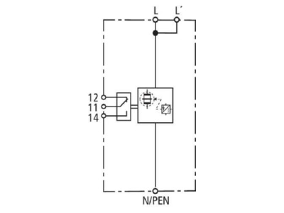 Circuit diagram 3 Dehn DBM 1 440 FM Lightning arrest for power supply 35kA
