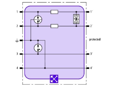 Circuit diagram 1 Dehn BXT ML2 BD HFS 5 Combined arrester for signal systems
