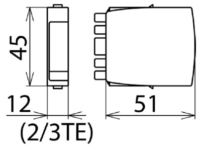 Dimensional drawing 2 Dehn BXT ML2 BE HFS 5 Combined arrester for signal systems
