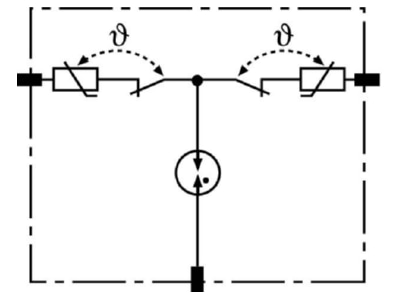 Circuit diagram 2 Dehn DR MOD 255 Surge protection device 2 pole
