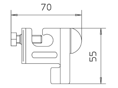 Dimensional drawing 2 OBO F FIX KL Connector lightning protection