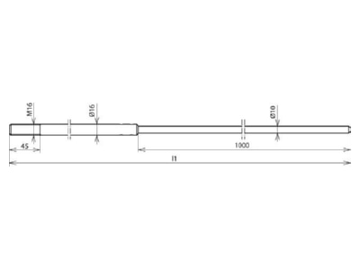 Dimensional drawing 1 Dehn 103 221 Interception rod
