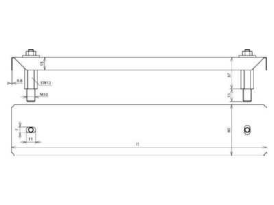 Dimensional drawing 2 DEHN AD PAS 10AP V2A Covering cap for lightning protection
