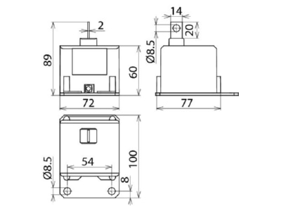 Mazeichnung 3 DEHN DBM 1 255 S Blitzstromableiter DEHNbloc Maxi S