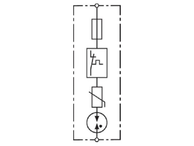 Circuit diagram 1 Dehn VA NH1 280 Surge protection for power supply
