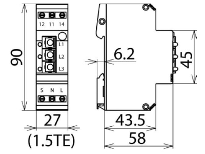 Mazeichnung 2 Dehn DSI E 3 Empfangsmodul DEHNsignal