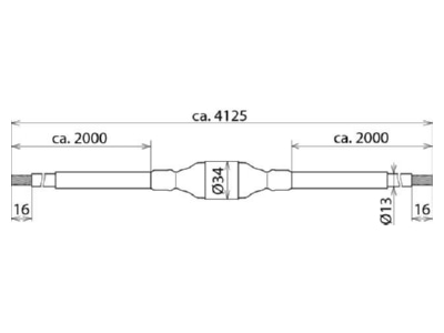 Dimensional drawing 2 DEHN EXFS 100 KU Spark gap for lighting protection