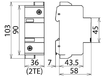 Mazeichnung 3 DEHN DG 1000 UeS Ableiter DEHNguard