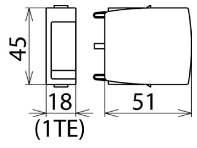 Masszeichnung Dehn DG MOD 440 UeS Ableiter Varistor Schutzmodul