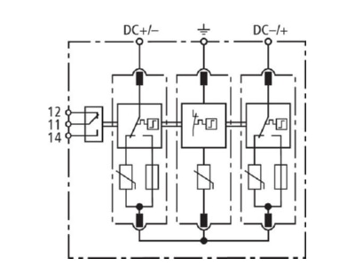 Circuit diagram 1 Dehn DG M YPV SCI 1000 FM Surge protection for power supply
