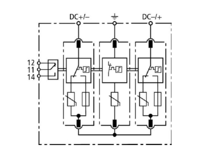 Circuit diagram 2 Dehn DG M YPV SCI 1000 FM Surge protection for power supply
