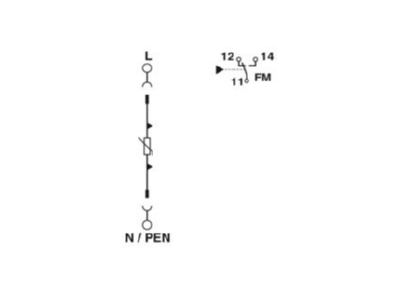 Circuit diagram Phoenix VAL MS 60 FM Surge protection for power supply