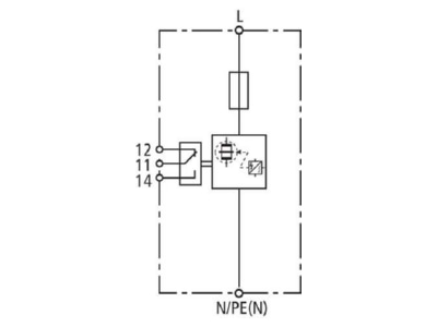 Circuit diagram 1 Dehn DVCI 1 255 FM Combined arrester for power systems
