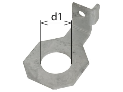 Produktbild 1 DEHN 923 339 Anschlussbuegel D 39mm f M36 abgewin