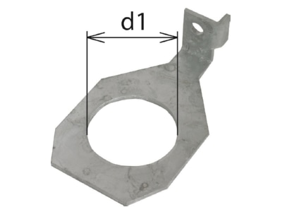 Produktbild 1 DEHN 923 348 Anschlussbuegel D 48mm f M45 abgewin