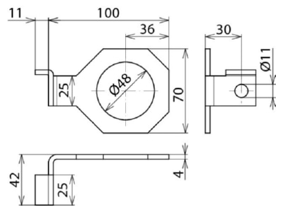 Schaltbild 3 DEHN 923 348 Anschlussbuegel D 48mm f M45 abgewin