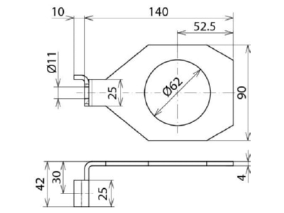 Schaltbild 3 DEHN 923 362 Anschlussbuegel D 62mm f M56 abgewin