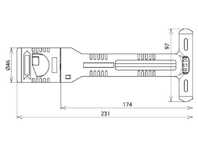 Dimensional drawing 3 DEHN 597 220 Cable stripper 20mm 19mm 