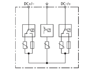 Circuit diagram 1 Dehn DG YPV SCI 1000 Surge protection for power supply
