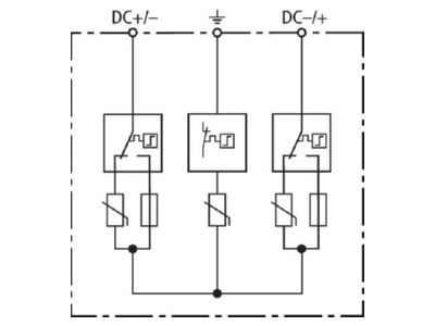 Circuit diagram 2 Dehn DG YPV SCI 600 Surge protection for power supply
