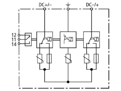 Circuit diagram 1 Dehn DG YPV SCI 600 FM Surge protection for power supply
