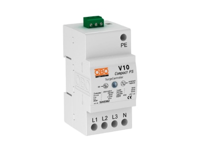 Produktbild OBO V10 COMPACT FS Ueberspannungsschutzgeraet m Fernsignalisierung