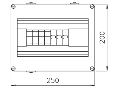 Dimensional drawing 2 OBO VG C PV1000KS4 Surge protection for power supply