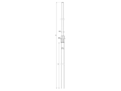 Dimensional drawing 2 Dehn 106 210 Interception rod
