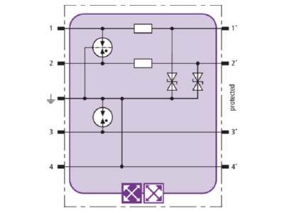 Circuit diagram 1 Dehn BXT ML2 BE S 36 Combined arrester for signal systems
