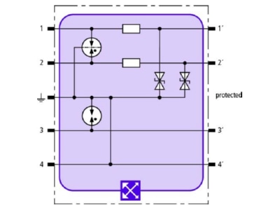 Circuit diagram 2 Dehn BXT ML2 BE S 36 Combined arrester for signal systems
