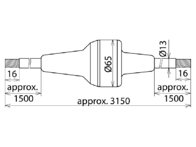 Circuit diagram 3 Dehn EXFS KU Spark gap for lighting protection