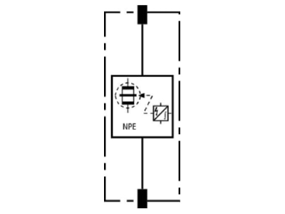 Circuit diagram 1 Dehn DGP M MOD 255 Lightning arrest for power supply 100kA

