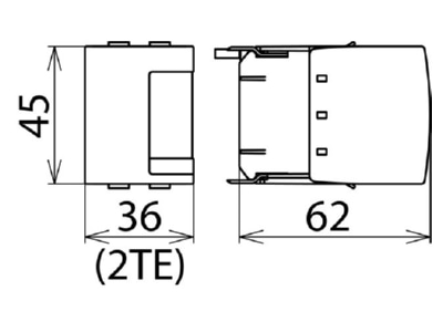 Dimensional drawing 3 Dehn DGP M MOD 255 Lightning arrest for power supply 100kA