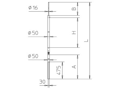 Dimensional drawing 3 OBO isFang IN A10000 Interception rod