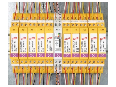 Circuit diagram 2 Dehn BS BA1 BA15 BXT Indication element
