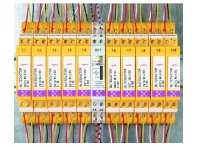 Circuit diagram 3 Dehn BS BA1 BA15 BXT Indication element
