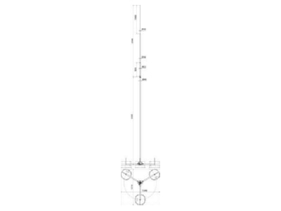 Dimensional drawing 1 Dehn FS D40 22 16  105550 Interception rod FS D40 22 16 105550
