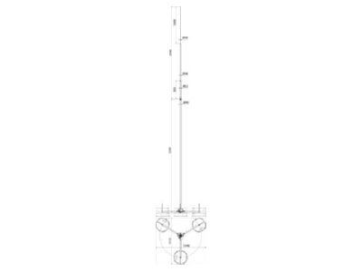 Dimensional drawing 3 Dehn FS D40 22 16  105550 Interception rod FS D40 22 16 105550