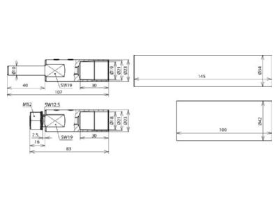 Mazeichnung 1 Dehn HVI LO ASS RAV 23 Anschlussset D23mm  grau